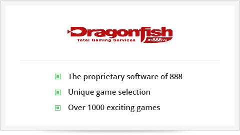 Dragonfish is 888 casino's proprietary software
